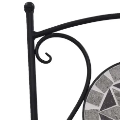 Maison Exclusive Tables Et Chaises De Jardin | - Chaises de bistrot mosaïque 2 pcs gris