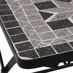 Maison Exclusive Tables Et Chaises De Jardin | - Chaises de bistrot mosaïque 2 pcs gris