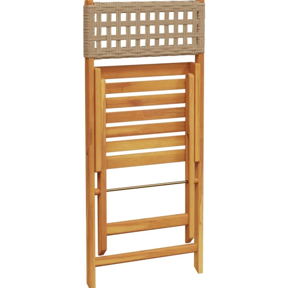 Maison Exclusive - Chaises de bistrot lot de 2 beige bois massif d'acacia et rotin Sale