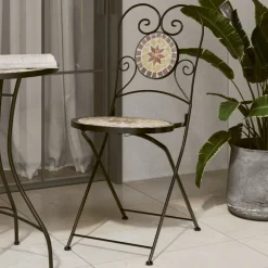 Maison Exclusive - Chaises de bistro pliables lot de 2 terre cuite blanc céramique Outlet
