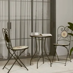 Maison Exclusive - Chaises de bistro pliables lot de 2 terre cuite blanc céramique Outlet