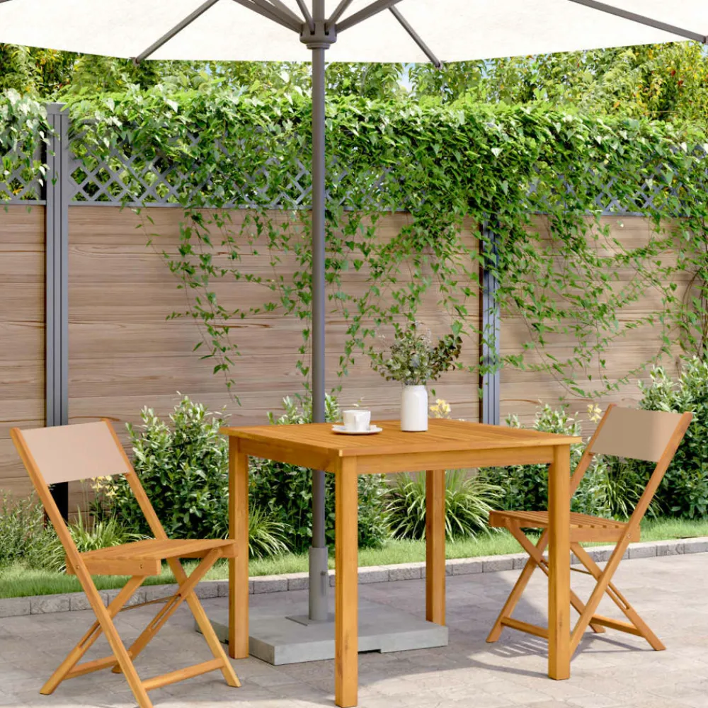 Maison Exclusive - Chaises de bistrot lot de 2 taupe bois d'acacia massif et tissu Discount