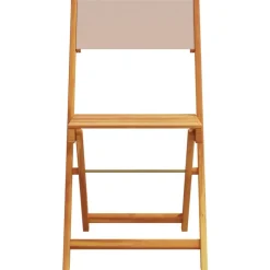 Maison Exclusive - Chaises de bistrot lot de 2 taupe bois d'acacia massif et tissu Discount