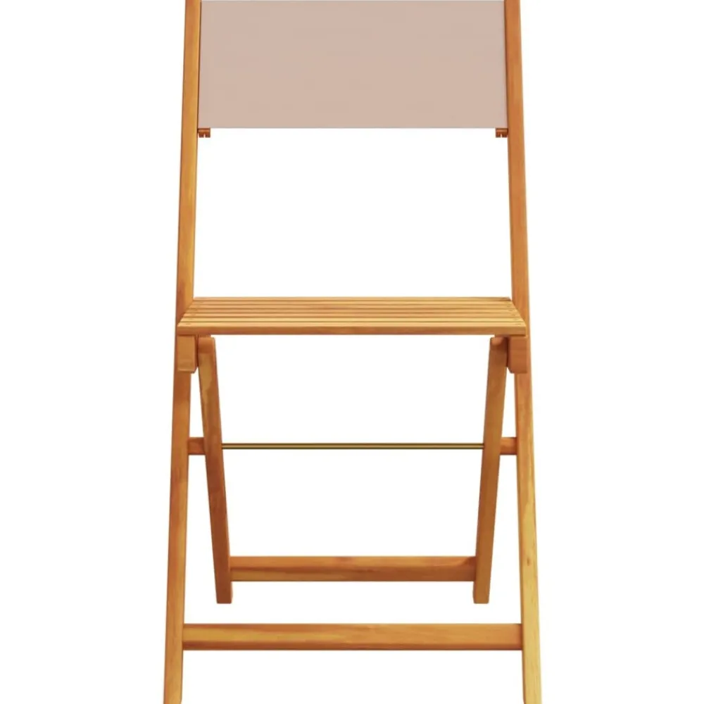 Maison Exclusive - Chaises de bistrot lot de 2 taupe bois d'acacia massif et tissu Discount