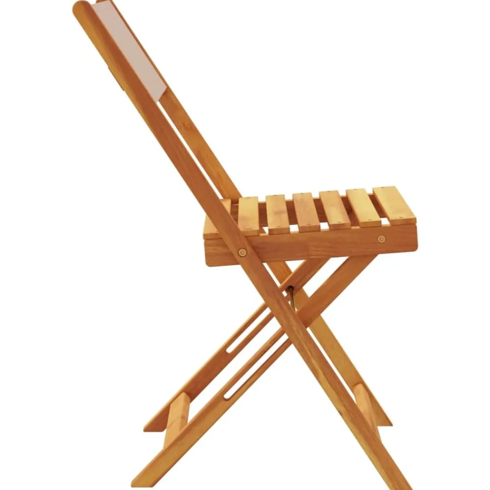 Maison Exclusive - Chaises de bistrot lot de 2 taupe bois d'acacia massif et tissu Discount