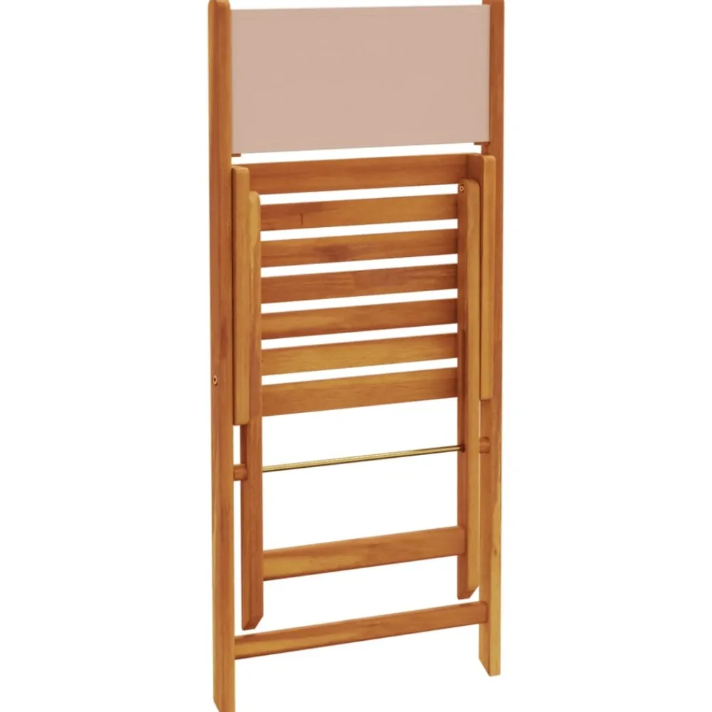Maison Exclusive - Chaises de bistrot lot de 2 taupe bois d'acacia massif et tissu Discount