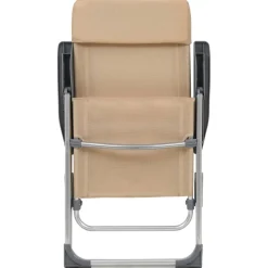 Maison Exclusive Tables Et Chaises De Jardin | - Chaises de camping pliables lot de 4 crème aluminium