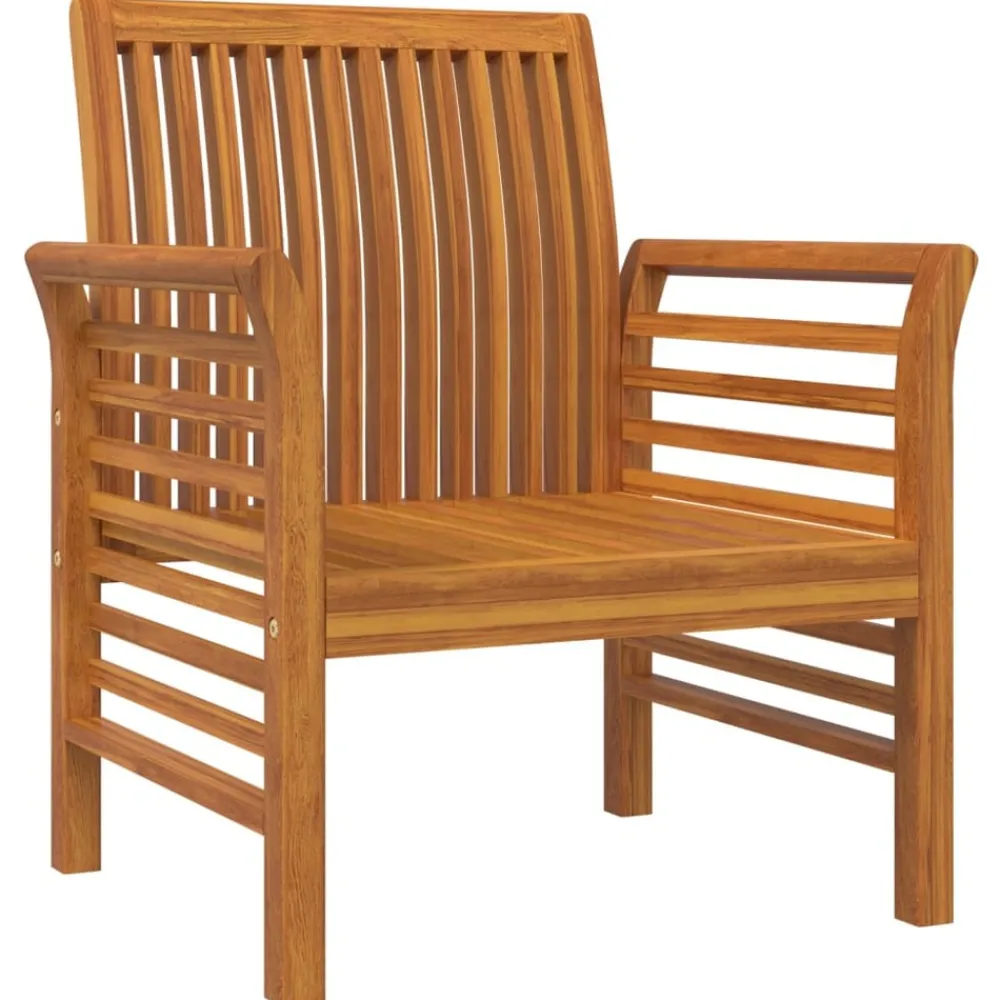 Maison Exclusive - Chaises de canapé coussins gris foncé lot de 2 acacia massif Clearance