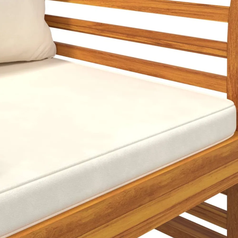 Maison Exclusive Coussins Extérieurs Et Accessoires | - Chaises de canapé et coussins blanc crème lot de 2 bois acacia