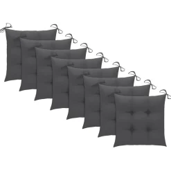 Maison Exclusive - Chaises de jardin empilables avec coussins lot de 8 teck solide