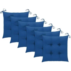 Maison Exclusive - Chaises de jardin empilables avec coussins lot de 6 teck solide Best