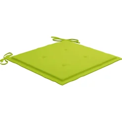 Maison Exclusive - Chaises de jardin lot de 2 avec coussins vert vif bois de teck Clearance