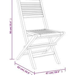 Maison Exclusive - Chaises de jardin pliantes lot de 2 47x62x90cm bois massif teck Online