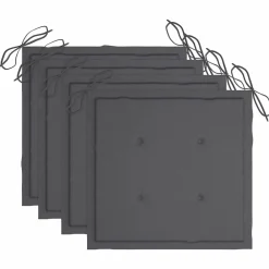 Maison Exclusive - Chaises de jardin empilables avec coussins lot de 4 teck solide Discount