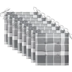 Maison Exclusive - Chaises de jardin empilables avec coussins lot de 8 teck solide Clearance