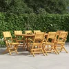 Maison Exclusive - Chaises de jardin pliantes lot de 8 55x61x90cm bois massif teck Outlet