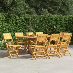 Maison Exclusive - Chaises de jardin pliantes lot de 8 55x61x90cm bois massif teck Outlet