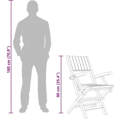 Maison Exclusive - Chaises de jardin pliantes lot de 8 55x61x90cm bois massif teck Outlet