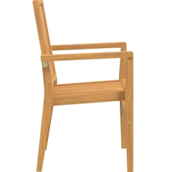 Maison Exclusive - Chaises de jardin empilables lot de 2 56,5x57,5x91 cm bois teck Discount