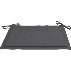 Maison Exclusive Tables Et Chaises De Jardin | - Chaises de jardin lot de 2 et coussins anthracite bois de teck