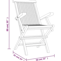 Maison Exclusive - Chaises de jardin pliantes lot de 6 gris 56x61x89 cm bois teck Discount