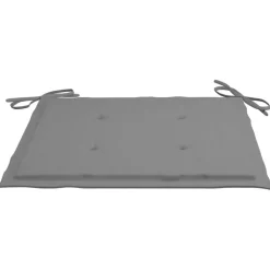 Maison Exclusive - Chaises de jardin lot de 2 et coussins gris bois de teck massif New