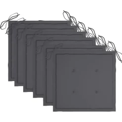 Maison Exclusive - Chaises de jardin empilables avec coussins lot de 6 teck solide Clearance