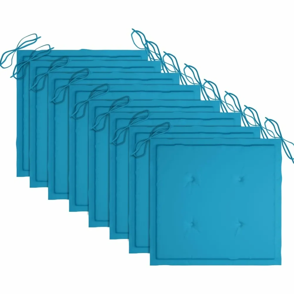 Maison Exclusive - Chaises de jardin empilables avec coussins lot de 8 teck solide Clearance