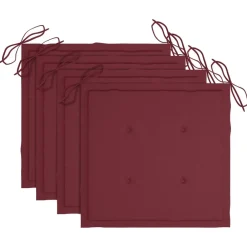 Maison Exclusive - Chaises de jardin empilables avec coussins lot de 4 teck solide Discount