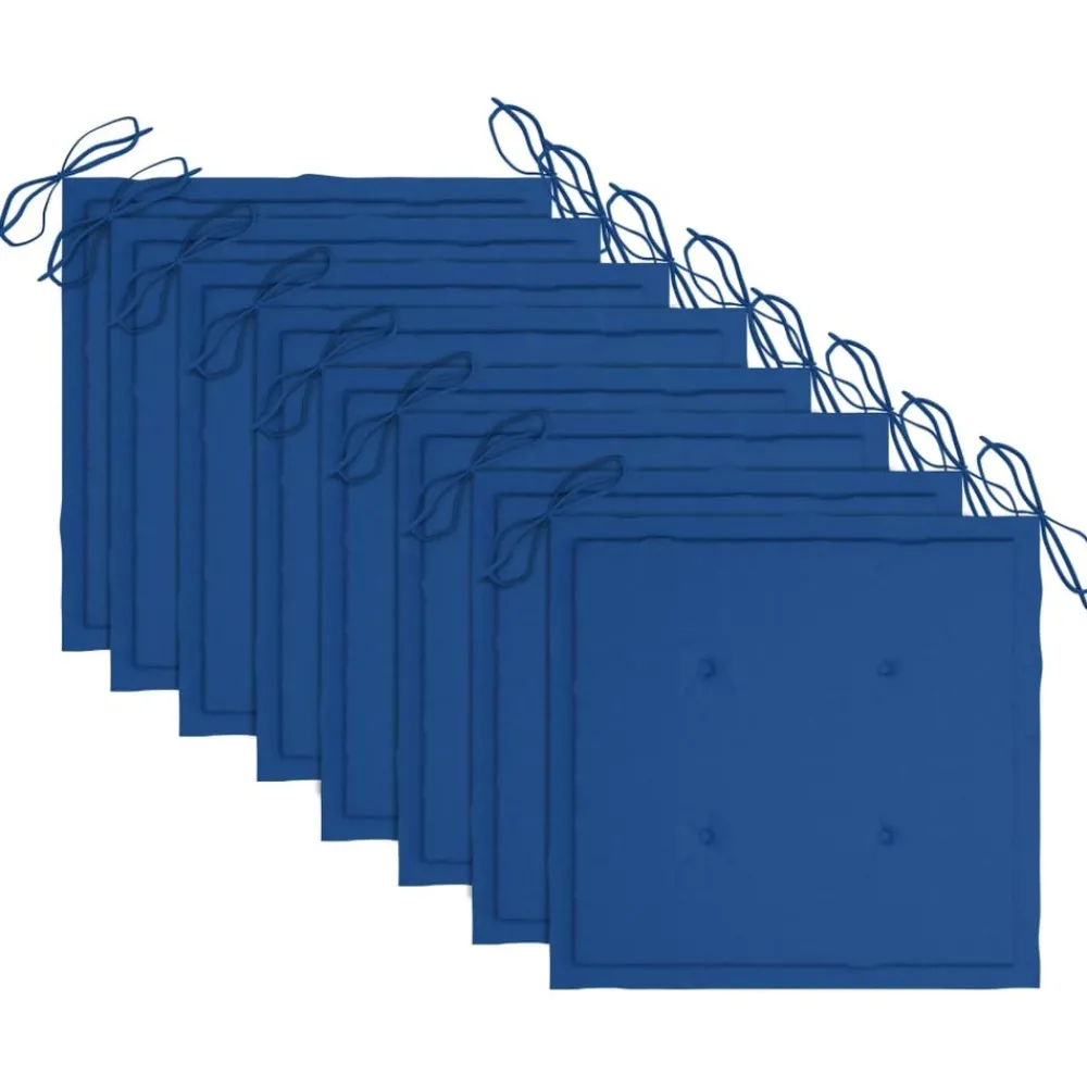 Maison Exclusive - Chaises de jardin empilables avec coussins lot de 8 teck solide Discount
