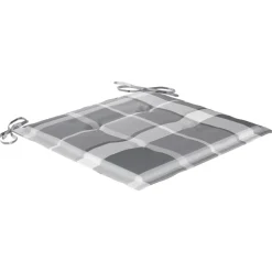 Maison Exclusive - Chaises de jardin lot de 2 avec coussins à carreaux gris teck Sale