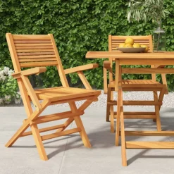 Maison Exclusive - Chaises de jardin pliantes lot de 2 55x62x90cm bois massif teck Discount
