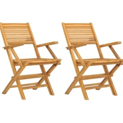 Maison Exclusive - Chaises de jardin pliantes lot de 2 55x62x90cm bois massif teck Discount