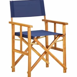 Maison Exclusive Tables Et Chaises De Jardin | - Chaises de metteur en scène lot de 2 bois massif d'acacia bleu