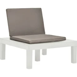Maison Exclusive Tables Et Chaises De Jardin | - Chaises de salon de jardin et coussins lot de 2 plastique blanc