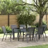 Maison Exclusive - Chaises empilables de jardin lot de 6 gris tissu textilène Outlet