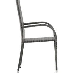 Maison Exclusive - Chaises empilables d'extérieur lot de 6 gris résine tressée New