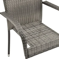 Maison Exclusive - Chaises empilables d'extérieur lot de 6 gris résine tressée New