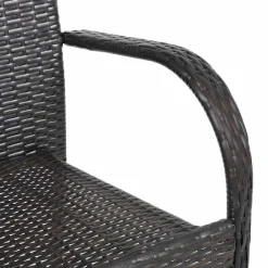 Maison Exclusive Tables Et Chaises De Jardin | - Chaises empilables d'extérieur lot de 2 résine tressée marron