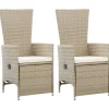 Maison Exclusive - Chaises inclinables lot de 2 et coussins résine tressée beige Online
