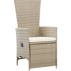 Maison Exclusive - Chaises inclinables lot de 2 et coussins résine tressée beige Online