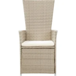 Maison Exclusive - Chaises inclinables lot de 2 et coussins résine tressée beige Online