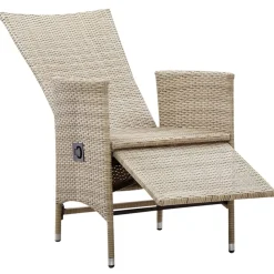 Maison Exclusive - Chaises inclinables lot de 2 et coussins résine tressée beige Online
