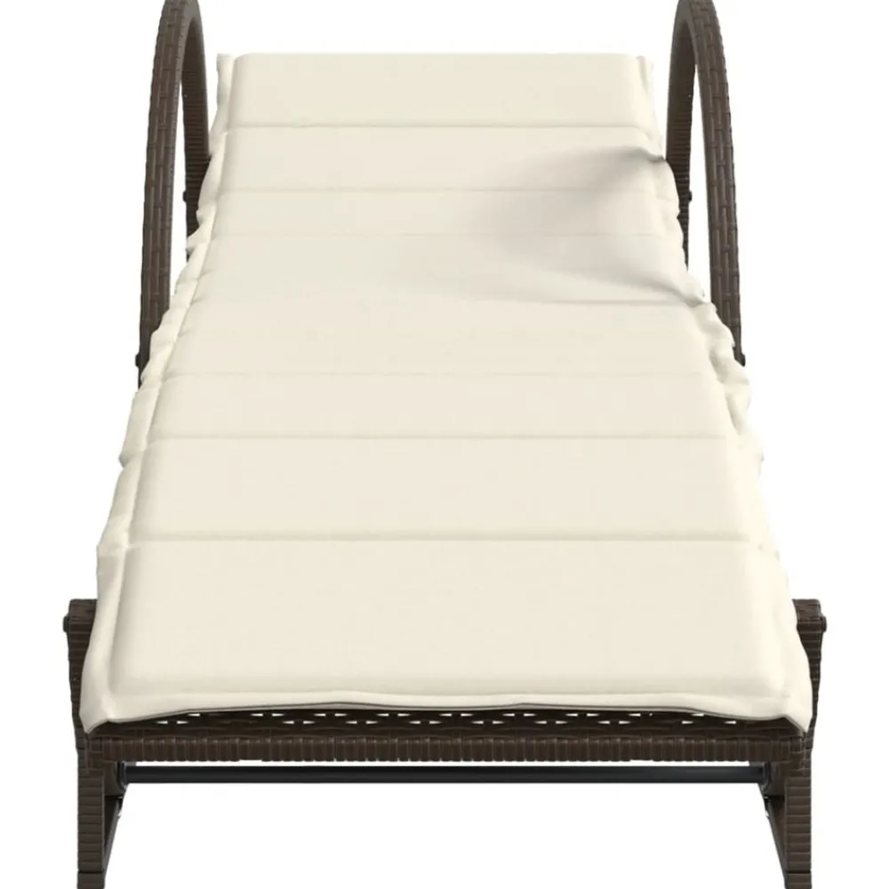 Maison Exclusive - Chaises longues lot de 2 avec coussins marron résine tressée Hot
