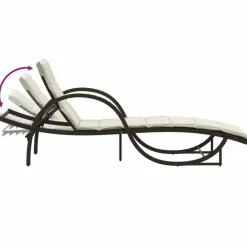 Maison Exclusive - Chaises longues lot de 2 avec coussins marron résine tressée Hot
