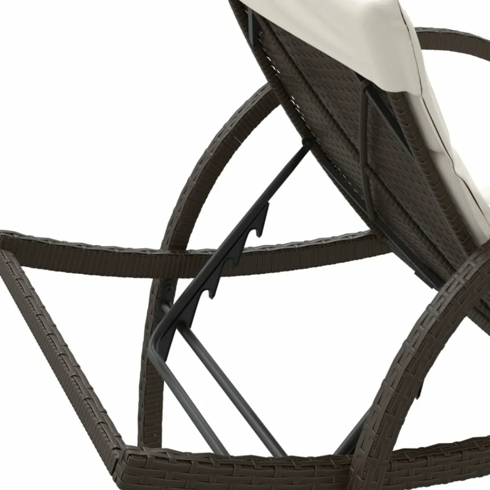 Maison Exclusive - Chaises longues lot de 2 avec coussins marron résine tressée Hot