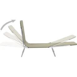 Maison Exclusive - Chaises longues pliables lot de 2 acier et tissu taupe Clearance