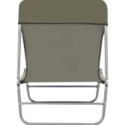 Maison Exclusive - Chaises longues pliables lot de 2 acier et tissu taupe Clearance