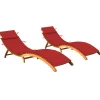 Maison Exclusive - Chaises longues lot de 2 avec coussins bois d'acacia solide