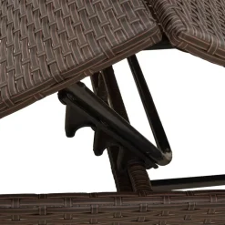 Maison Exclusive - Chaises longues lot de 2 avec table marron résine tressée Sale